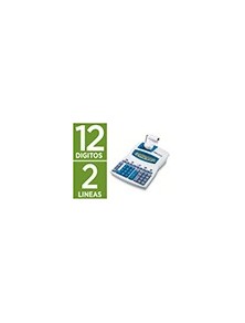 Calculadora ibico 1221x impresora pantalla lcd angulada papel 57 mm 12 digitos impresion bicolor