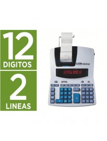Calculadora ibico 1231x impresora pantalla lcd papel 57 mm 12 digitos 2 colores impresion bicolor blancoazul