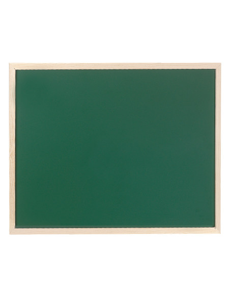 Pizarra verde q-connect marco de madera 60x40 cm sin repisa