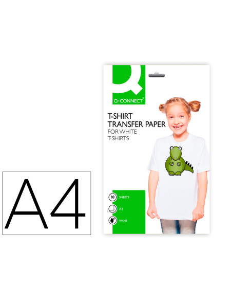 Papel q-connect transferencia para tela kf01430 din a4 bolsa de 10 hojas