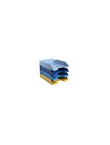 Bandeja sobremesa exacompta bee blue plastico set de 4 unidades colores surtidos 346x254x243 mm