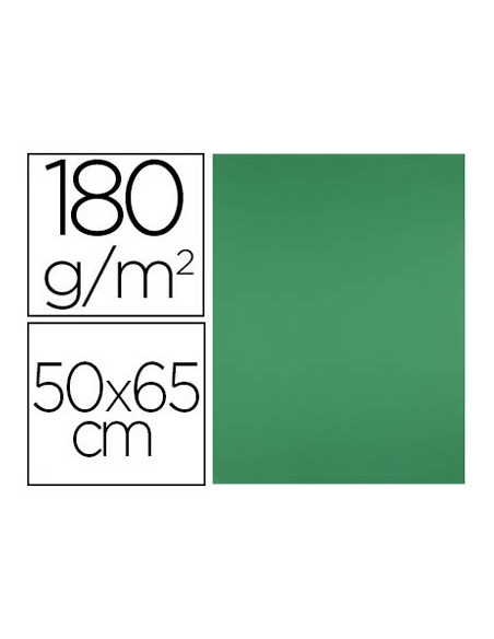 Cartulina liderpapel 50x65 cm verde navidad 180 gr unidad