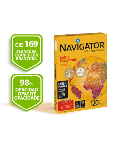 NAVIGATOR A4 120GR COLOR DOCUMENTS - 250 HOJAS POR PAQUETE