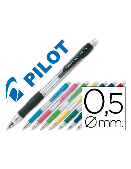 PILOT EXPOSITOR PORTAMINAS H-185 SUPERGRIP 0.5 CON GOMA EXPOSITOR 60 UD C/SURTIDOS