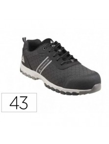Zapato de seguridad deltaplus boston deportivo poliester con refuerzo tpu suela sellada negro talla 43