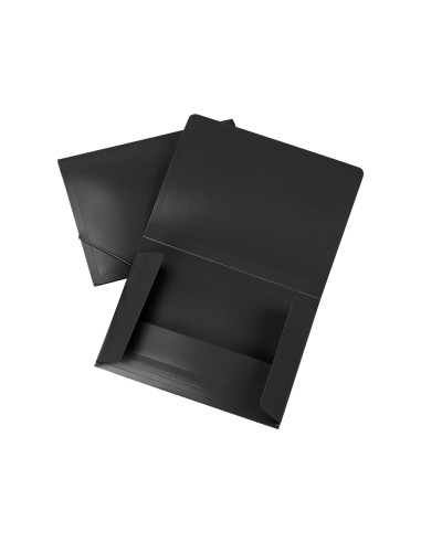 Carpeta liderpapel gomas solapas 34945 polipropileno din a5 negra opaco