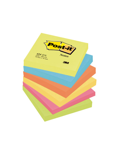 POST-IT BLOCS NOTAS 654 GAMA ENERGETIC NEÓN 76X76 6 BLOCS