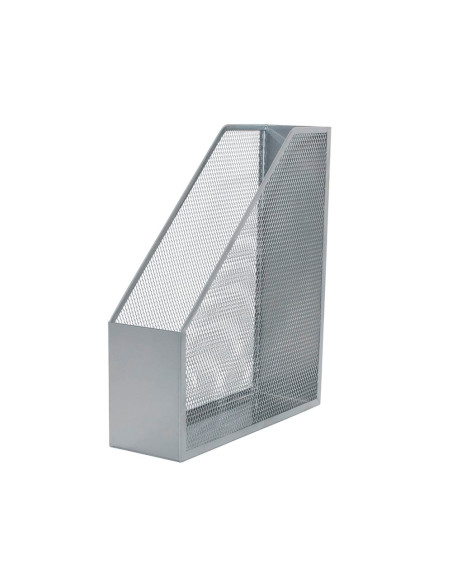 Revistero metalico q-connect rejilla gxa29 gris 87x295x250 mm