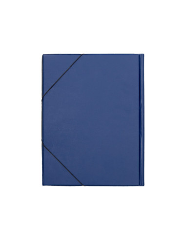 Carpeta liderpapel gomas folio solapas plastico azul