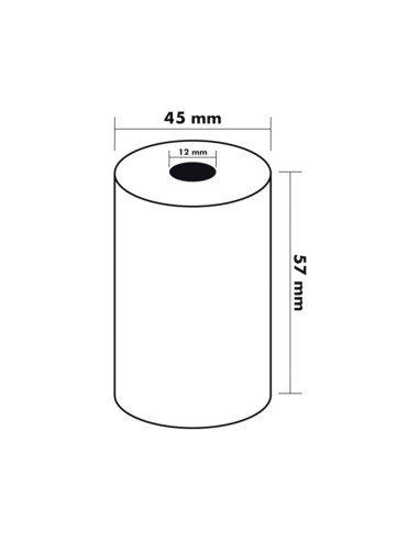 Rollo sumadora q-connect termico 57x45x11 mm 58 gr sin bisfenol a