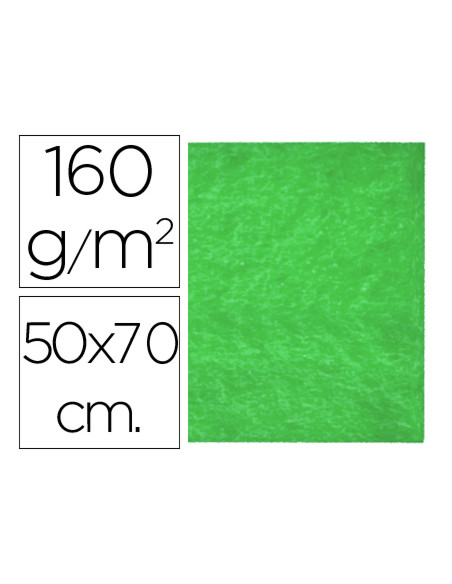 Fieltro liderpapel 50x70cm verde 160g/m2