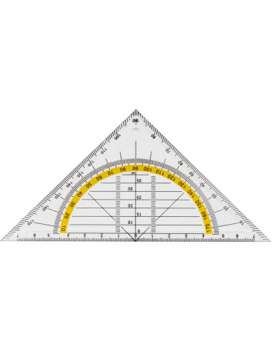 Escuadra liderpapel geometria 16 cm plastico cristal