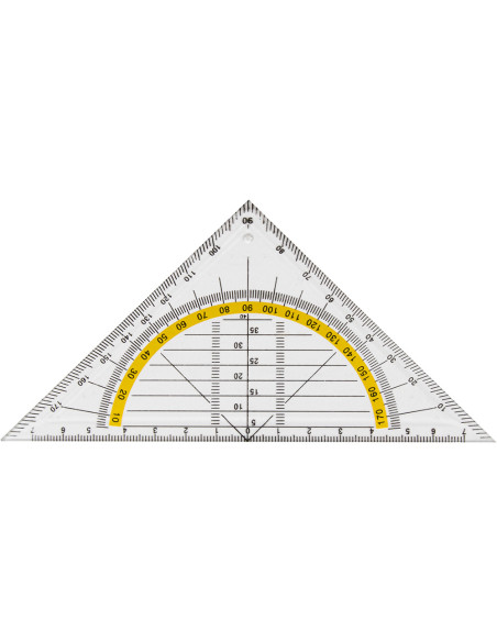 Escuadra liderpapel geometria 16 cm plastico cristal