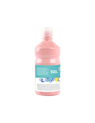 Tempera liquida liderpapel escolar 500 ml rosa