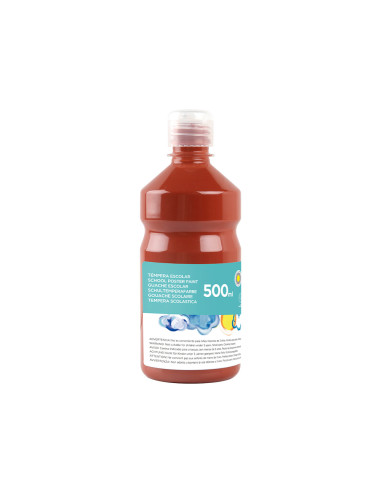 Tempera liquida liderpapel escolar 500 ml marron