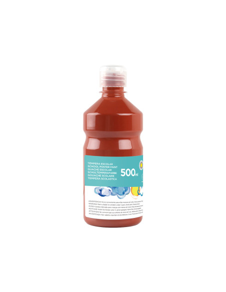 Tempera liquida liderpapel escolar 500 ml marron