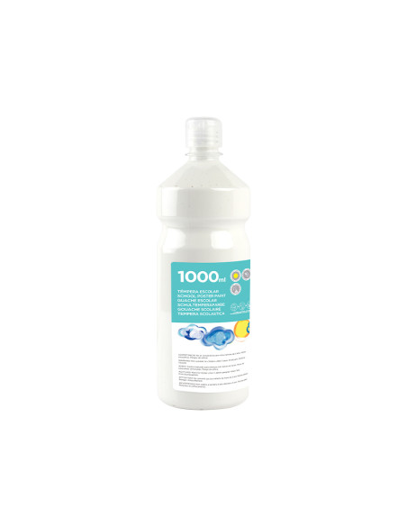 Tempera liquida liderpapel escolar 1000 ml blanco