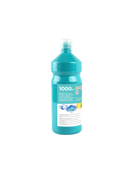 Tempera liquida liderpapel escolar 1000 ml turquesa