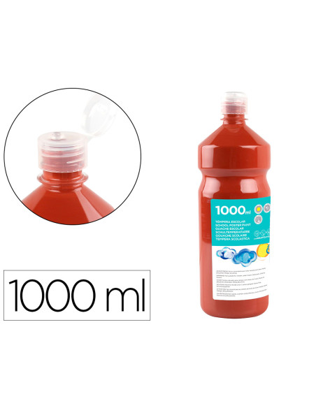 Tempera liquida liderpapel escolar 1000 ml marron