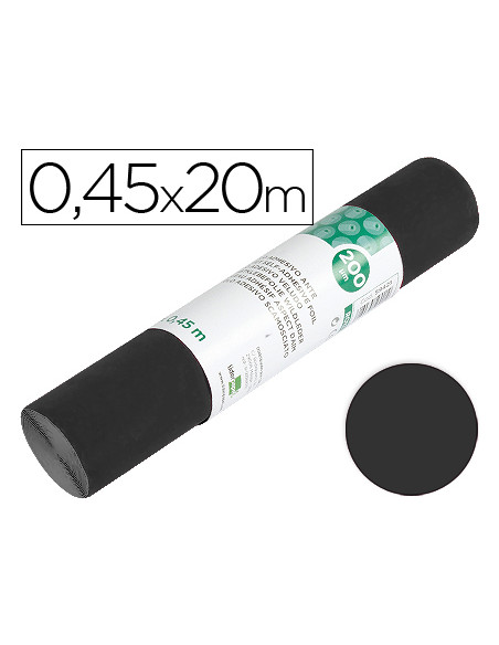 Rollo adhesivo liderpapel unicolor negro mate rollo de 0,45 x 20 mt