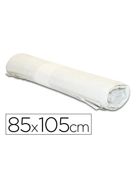 Bolsa basura industrial blanca 85x105cm galga 110 rollo de 10 unidades