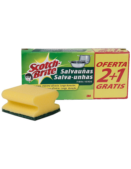 SCOTCH BRITE ESTROPAJO SALVAUÑAS 2+1 GRATIS -3U-