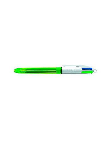 BIC BOLÍGRAFO FLUOR DE 4 COLORES CAJA -12U-