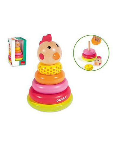 Juego goula didactico apilable gallina