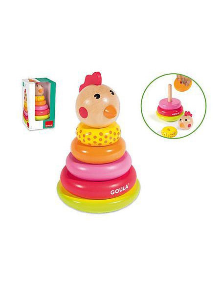 Juego goula didactico apilable gallina