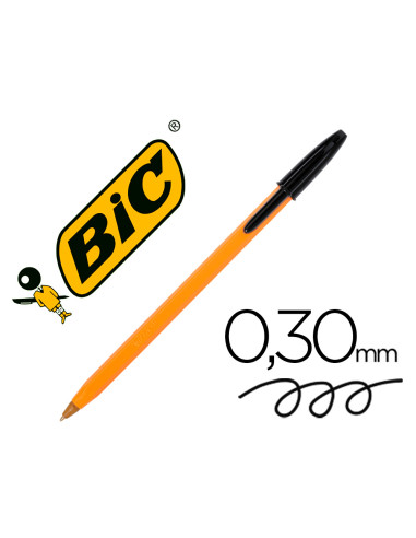 BIC NARANJA BOLÍGRAFO ORIGINAL FINE NEGRO CAJA -20U-