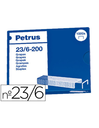 PETRUS GRAPAS 23/6 COBREADAS -CAJA DE 1000-