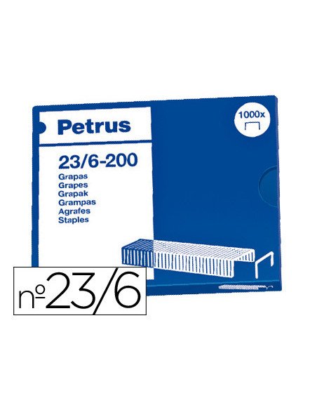 PETRUS GRAPAS 23/6 COBREADAS -CAJA DE 1000-