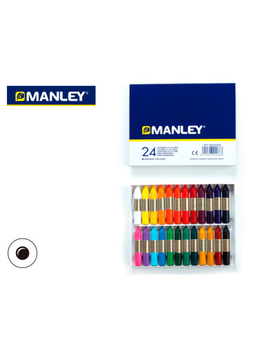 MANLEY CERAS 60MM COLORES SURTIDOS ESTUCHE 24 UD