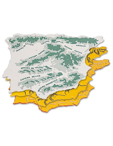 Plantilla liderpapel mapa españa plastico 22x18 cm bolsa de 3 unidades