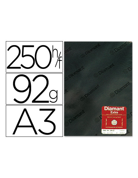 Papel vegetal diamant din a3 92 gr hoja