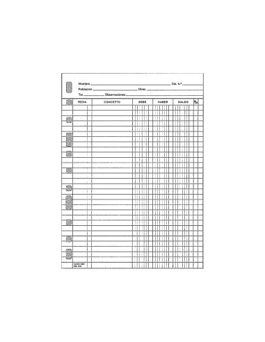 Recambio multifin 3005 folio natural cuentas corrientes