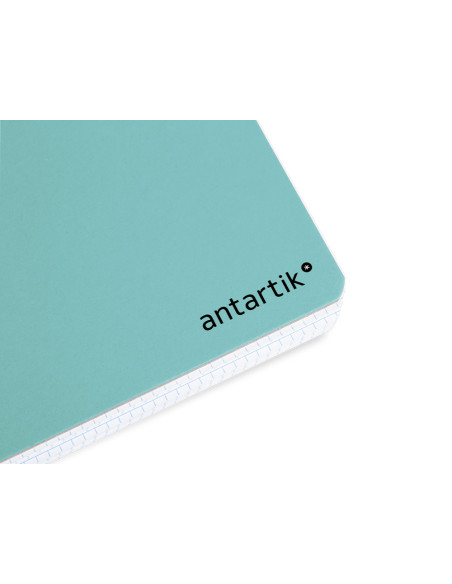 Cuaderno espiral antartik a4 micro tapa dura 80h 100 gr cuadro 5mm sin bandas 4 taladros color menta