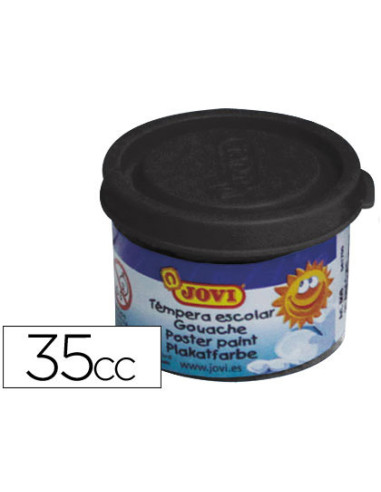 JOVI TÉMPERA ESCOLAR ESTUCHE 5 BOTES NEGRO DE 35ML