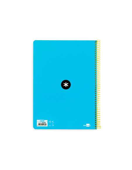 Cuaderno espiral a4 antartik tapa dura 80h 90gr cuadro 4mm con margen color azul