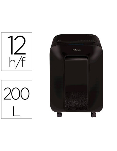 FELLOWES DESTRUCTORA LX200 MINICORTE 4X12MM NEGRO