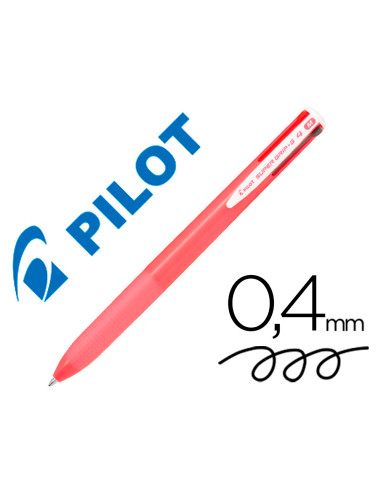 PILOT BOLIGRAFO SUPERGRIP G 4 COLORES TINTA CUERPO ROSA CHICLE