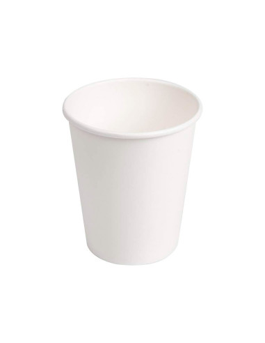 Vaso de carton biodegradable blanco 290 cc paquete de 50 unidades