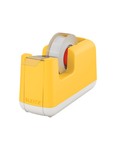 Portarrollo sobremesa leitz cosy plastico para cintas 33 mt color amarillo