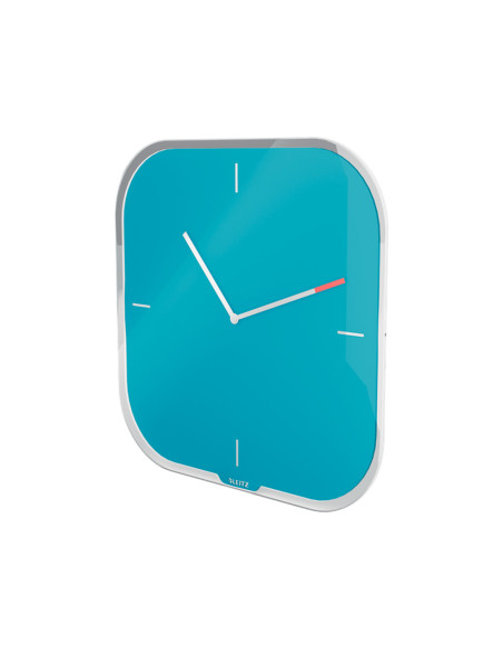 Reloj leitz cosy de pared silencioso cristal 30x30 cm azul