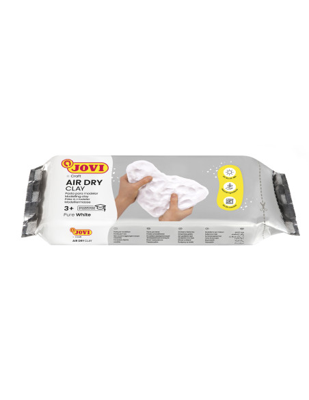 JOVI AIR DRY PASTILLA DE PASTA MODELAR ENDURECE AL AIRE 500 GR BLANCA