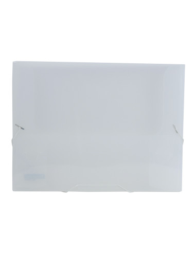 Carpeta liderpapel portadocumentos gomas 36934 polipropileno din a4 transparente translucido lomo 25 mm