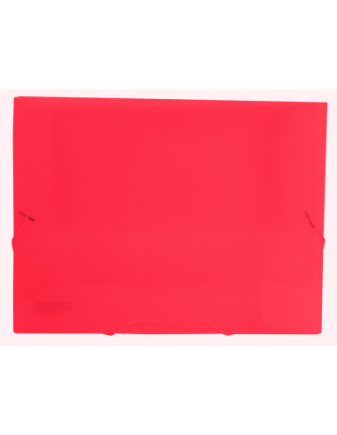 Carpeta liderpapel portadocumentos gomas 36930 polipropileno din a4 rojo translucido -lomo 25 mm