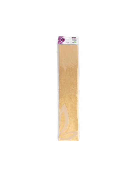 Papel crespon liderpapel 50 cm x 2.5m metalizado oro