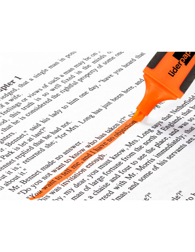 Rotulador liderpapel mini fluorescente naranja