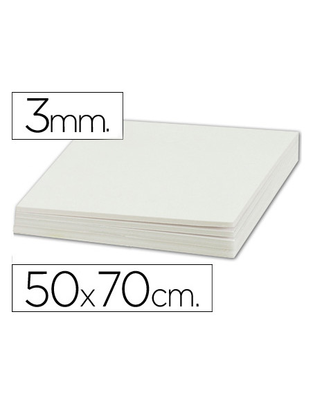 Carton pluma liderpapel blanco doble cara 50x70cm espesor 3mm